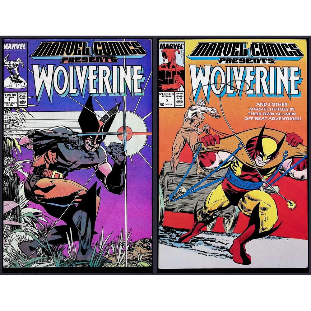 Marvel Comics Presents #1 #5 1988 Wolverine 1st Issue Madripoor‎ Patch 2x Lot